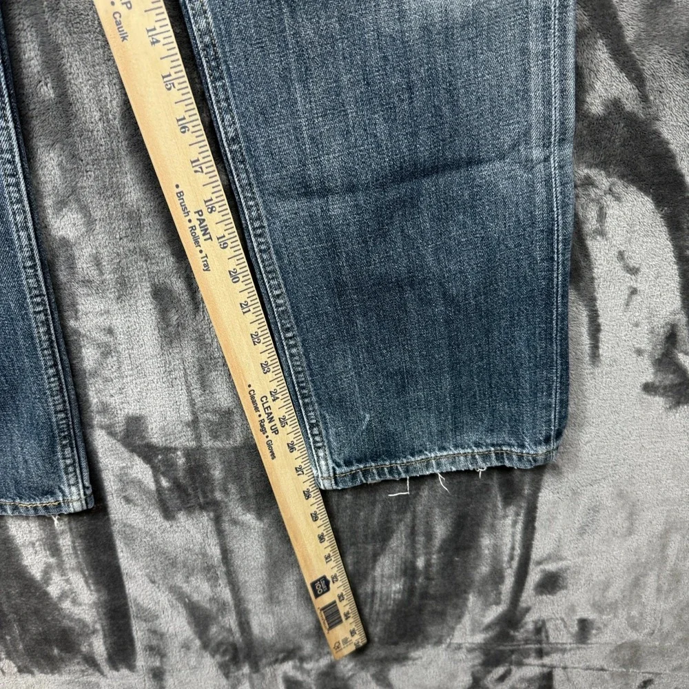 Levis 514 Straight Leg Jeans Mens 34x30 Blue Distressed Frayed Denim Pants